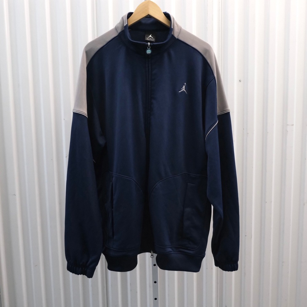 Jordan Track Jacket Men's Size XL Navy Blue Gray Full Zip Jumpman Sportswear